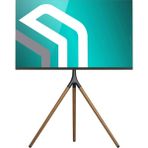 Onkron 32-65 Inç Uyumlu Ahşap Tripod Tv Standı - Siyah