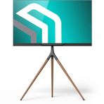 ONKRON Tripod Sehpa TV Standı 32 inç - 65 inç LED LCD OLED Ekranlar 85 kg'a kadar Stüdyo TV Ekran Standı Döner TS1220 ile Ayarlanabilir TV Bağlantısı Siyah