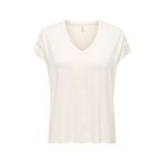 ONLCARRIE S/S STITCH GLITTER TOP JRS Kadın Gri T-Shirt - 15369279