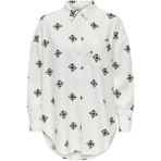Onlcorına-Caro L/s Loose Shırt Pnt Keten Gömlek - XS - Beyaz - Siyah