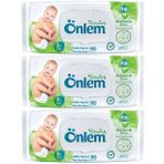 Önlem Botanika Özlü Plastik Kapaklı 3x90 Adet Bebek Islak Mendil