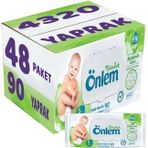 Önlem Botanika Özlü Plastik Kapaklı 48x90 Adet Bebek Islak Mendil