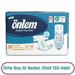 Önlem M Beden 30x5 150 Adet Yetişkin Hasta Bezi