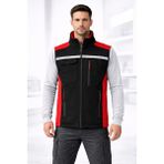 Önlemiş Önlem Iş | Siyah Kırmızı Softshell Yelek Erkek Reflektörlü Çok Cepli Iş Yeleği Outdoor - Siyah - Kırmızı