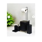 Online Kapında 6Parça Banyo Seti MetalStantlı Çöp Kovalı Wc Kağıtlık TuvaletFırçası Katı SıvıSabunlu