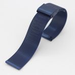 Online Kordon Ince Örgü Paslanmaz Çelik Hasır Saat Kordonu Kayışı - 20 mm - Lacivert