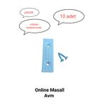 Online Masall AVM Pabuç plastik BEYAZ takoz ayak 10 adet baza mdf altı için 5mm