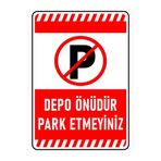 online shopping dsg store Depo Önüdür Park Etmeyiniz Uyarı Levhası Kendinden Yapışkanlı Folyo A4