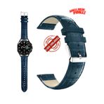 onlinekordon ⌚ 22mm Saat Uyumlu Lacivert Renk Crocodil Baskılı Deri Saat Kordonu Kayışı Akıllı Pimli 46mm