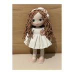 ONLİO GİYİM Amigurumi El Yapımı Organik Oyuncak Kız Bebek Lina