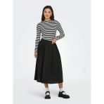 Onlmaıla Long Pleat Skırt Wvn Kadın Siyah Etek - 15369555