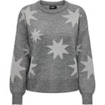 Onlrosıe Ls O-Neck Glıtter Knt Kadın Gri Kazak - 15328250 - M