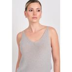 Onlshına Sl Glıtter Top Knt Kadın Gri Bluz - 15322379