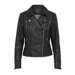ONLY 15153079 Onlgemma Faux Leather Bıker Otw Noos Kadın Deri Mont Black
