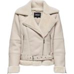 Only 15260002 Onlagnete Faux Leather Krem Biker JKT OTW Kadın Mont