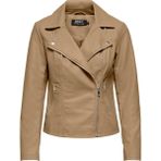 Only 15295362 Kadın Deri Ceket - Toprak - XS