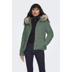 Only 15300254-FW Onlellan Quılted Hood Jacket cc Otw Kadın Kaban - M - Yeşil