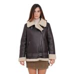 Only 15300262 Onlnewlis Faux Leather Aviator Siyah Kadın Mont