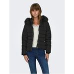 Only 15304767-FW Onlnewcamılla Fur Hood Jacket cc Otw Kadın Kaban - Siyah