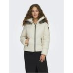 Only 15322003 Onlfever Short Puffer Bırch Kadın Mont - Ekru