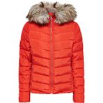 Only Açık Kırmızı Kadın Mont Onlellan Quılted Hood Jacket cc Otw - XS