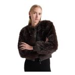 Only Antrasit Kadın Mont Onlmanny Faux Fur Bomber Cc Otw, L