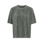 ONLY Bayan bluz üst, yuvarlak yaka, kısa kollu, standart kesim, hacimli kol kesimi, şık, Yeşil (Agave Green), L