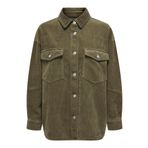 ONLY Bayan Cord Gömlek Ceket ONLTiggy Cordshirt Shacket rahat gömlek ceket, Taş Grisi, L