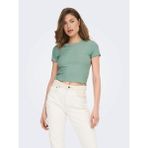 Only Bayan Fırfırlı Crop Tişört 15201206 - Su Yeşili - XL