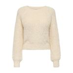 ONLY Bayan Kazak ONLLULU LS RIB SHORT O-NECK CC KNT (DE/NL/SE/PL, Alfanümerik, S, Regular, Regular, cloud dancer)