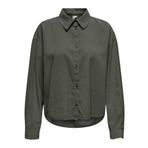 ONLY Bayan Onlaris Life Ls Plead Shirt WVN bluz, Kambaba, M