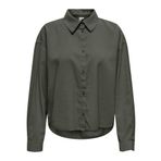 ONLY Bayan Onlaris Life Ls Plead Shirt WVN bluz, Kambaba, S