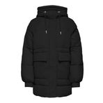 ONLY Bayan Onlfie Büyük Beden Puffer Coat Cc OTW Manto, Siyah, L