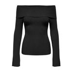 ONLY Bayan Onljayden Ls Off Shoulder KNT kazak, Siyah, XS