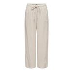 ONLY Bayan Onlsiesta Mw Pull-up Linen Bl Pant PNT Kumaş Pantolon, Gri, XL / 32L