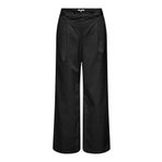ONLY Bayan Onlstella Mw Wide Pull-up Pant Cc PNT Pantolon, Siyah, S / 32L