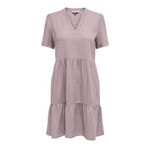 ONLY Bayan Onltiri-Caro S/S V Yaka Lin Dress Cc PNT Elbise, Eflatun Buz, S