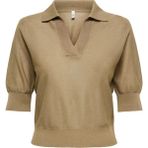 Only Bej Kadın Kazak Onlane Ss Sequıns V-Neck cc Knt - Açık Kahve - XS