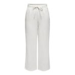 ONLY Bol Paça Keten Pantolon, XL, 15296375, Beyaz, Kadın