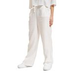 ONLY Bol Paça Keten Pantolon, XL, 15296375, Beyaz, Kadın