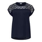 ONLY Carmakoma NOS Carflake S/S Mix Top Noos kadın tişörtü Mavi (Night Sky Night Sky) L
