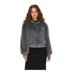 ONLY Faux Fur Bomber Mont, XL, 5003296273, Antrasit, Kadın