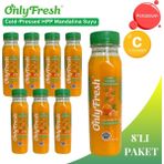 Only Fresh %100 Cold-Pressed Mandalina Suyu 250ML x 8 Adet - 2 lt