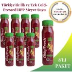 Only Fresh %100 Cold-Pressed PANCAR & ZENCEFİL Taze Karışık Meyve ve Sebze Suyu 250 ml x 8 Adet