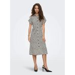 Only Gömlek Yaka Düz Beyaz Uzun Kadın Elbise ONLHANNOVER S/S SHIRT DRESS NOOS WV