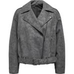 Only Kadın Ava Suni Deri Bıker Ceket - XL - Gri