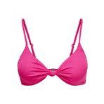 ONLY Kadın Bikini Üstü ONLSIENNA RIB KNOT BIKINI TOP M Fuşya