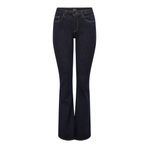 ONLY Kadın Fit Onlblush Orta Bel Flared Jeans, Koyu mavi denim, S / 30L