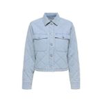 Only Kadın Gömlek Yaka Düğmeli Kapitone Mavi Ceket - 15361376 - XL