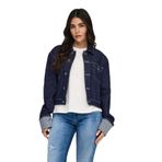 ONLY Kadın Jean Ceket, Dark Blue Denim, L Beden